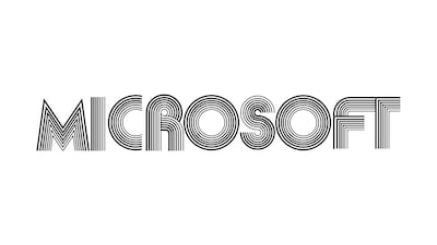 The original Microsoft logo, used between 1975 and 1980. Photo: Microsoft