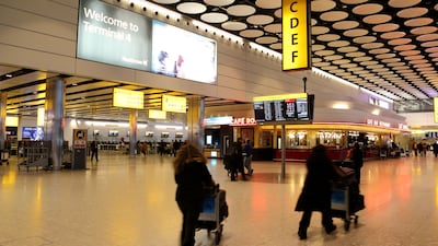 Departures area of Terminal 4 at Heathrow Airport (Photo by Steve Parsons/PA Images via Getty Images)