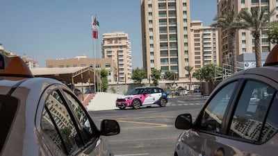 Part of the learning process involves manoeuvers in a closed car park, followed by lessons on the roads. Leslie Pableo for The National