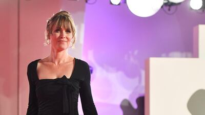Australian actress Radha Mitchell arrives for the premiere of 'Run Hide Fight' during the 77th annual Venice International Film Festival on September 10, 2020. AFP