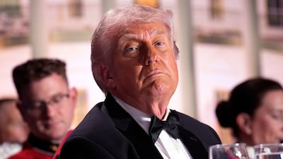 US President Donald Trump participates in the White House Correspondents' Association Dinner in Washington, DC, USA, 25 April 2026. EPA / Yuri Gripas / POOL