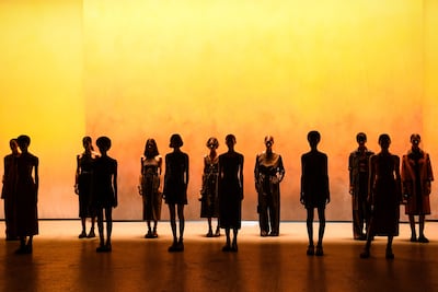 The Hermes spring/summer 2022 collection was unveiled in a hangar. Photo: AFP