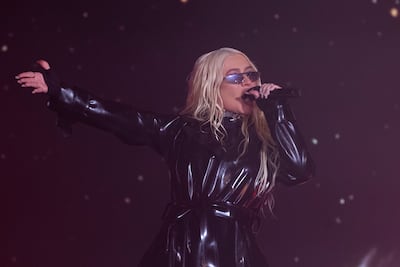 Christina Aguilera concert at the closing of Expo Dubai 2020. Ruel Pableo for The National
