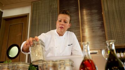 Michele Muller at The Beach House restaurant at the Park Hyatt Hotel on Saadiyat Island. Fatima Al Marzooqi / The National