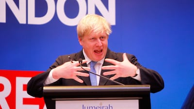 He causes hilarity wherever he goes and Boris Johnson made no exception for Abu Dhabi last night. Jake Badger for The National
