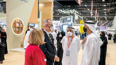 Sheikh Khalid toured several local, Arab and international pavilions and publishing houses participating in the exhibition.