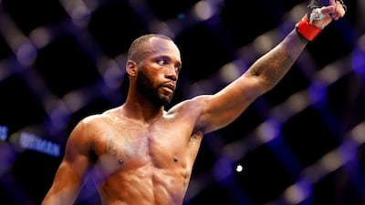 Leon Edwards celebrates after defending his UFC welterweight title against Kamaru Usman at UFC 286 in London on March 18, 2023. Reuters