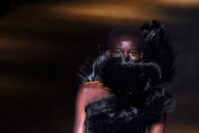 French high-end fashion brand Saint Laurent will stop using fur in its collections from next year, its parent company Kering has said. (Photo by ALAIN JOCARD / AFP)