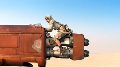 Daisy Ridley in a scene is shown from the upcoming film Star Wars Episode VII: The Force Awakens. Lucasfilm, Disney / AP photo