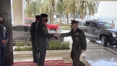 US Central Command Chief Gen Frank McKenzie as he continues his Mid East tour with Israel and Kuwait latest stops. Photo: US Embassy Kuwait