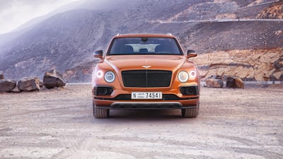 The V8 can shut down half of its eight cylinders when conditions allow. Bentley