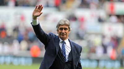 Manuel Pellegrini, who guided Manchester City to the Premier League title in 2014, will now take charge of West Ham United. Geoff Caddick / AFP