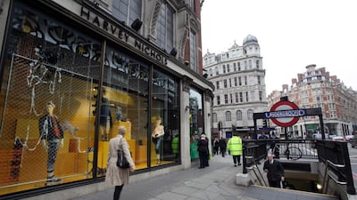 Home values have fallen across London's most affluent boroughs including Knightsbridge. Randi Sokoloff / The National