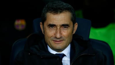 Barcelona's coach Ernesto Valverde was not completely content despite his side's 2-1 win over Sevilla. Manu Fernandez / AP Photo