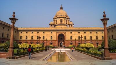 The Rashtrapati Bhavan is the official home of the President of India, located in New Delhi, India. The main palace building was formerly known as Viceroy's House. Getty Images