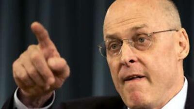 US Secretary of the Treasury, Henry Paulson delivers remarks today, as US authorities launched fresh efforts to unfreeze credit and limit the economic downturn.