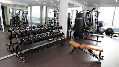 There is a gym in the apartment building