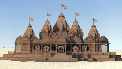 The UAE's first Hindu temple is under construction and could be open as soon as next year. Reem Mohammed/The National