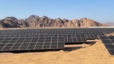 A solar power plant at Sharm El Sheikh, Egypt, developed by the UAE’s Masdar and Egypt’s Infinity.