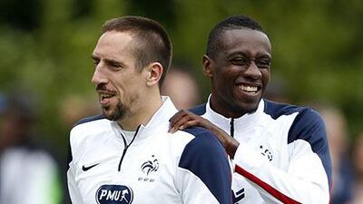 Franck Ribery, left, has reportedly been cleared ahead of France's friendly against Paraguay. Charles Platiau / Reuters
