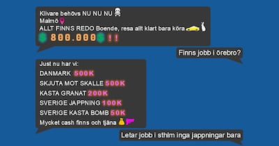 A still from a video by Swedish Police addressing how children and young people are recruited into crime. Photo: Swedish Police