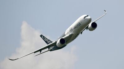 An Airbus A 350 at the 2016 International Aerospace Exhibition in Germany. The company's recent poor performance has hit France's economy Ralf Hirschberger / EPA