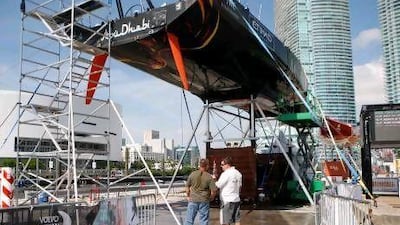 The Abu Dhabi Ocean Racing shore team quickly got Azzam out of the water and tuned up for the next leg, to Lisbon, Portugal.