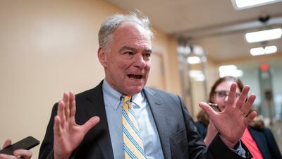 Tim Kaine, a Democratic senator who was Hillary Clinton's running mate in the 2016 presidential election, is banned. AP