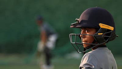 Cricketer Ranula de Silva in action at The Sevens, Dubai. Chris Whiteoak / The National