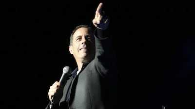 Comedian Jerry Seinfeld performs in New York. John Minchillo / AP Photo