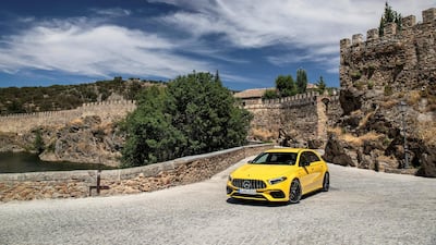 An A45 S parked in Fuencarral-El Pardo.