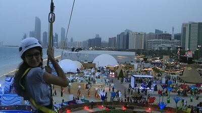 The festival has zones offering something for all ages. The two-level Pavilion zone overlooking the Corniche displays art.