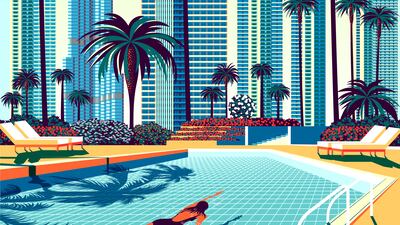 A retro-style postcard from Dubai. Photo: AlverArt