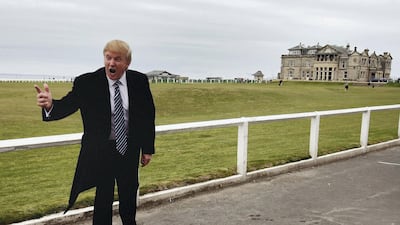 Donald Trump arrives at the Old Course in St Andrews in 2006. Getty Images