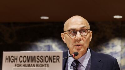 UN High Commissioner for Human Rights Volker Türk says Israeil settlement plans amount to 'war crimes'. AP