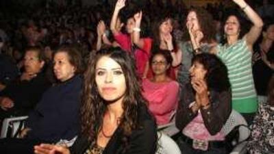 Muisc fans enjoy a concert at the Palestine International Festival in the West Bank city of Ramallah.