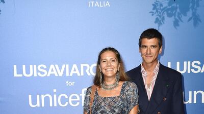Margherita Missoni and Eugenio Amos attend the Unicef Summer Gala on August 9, 2019 in Porto Cervo, Italy. Getty Images