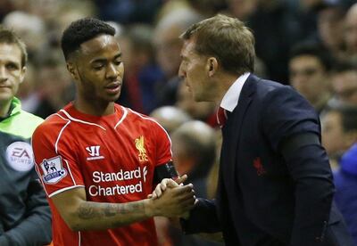 Raheem Sterling, left, is one of a number of young players to improve while players under Brendan Rodgers. Reuters