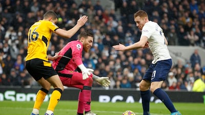 Goalkeeper: Jose Sa (Wolves) – One of the signings of the season made seven saves to earn himself another clean sheet and Wolves a vital victory at Tottenham. AP Photo