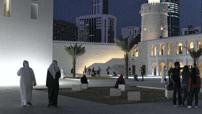 Visitors at the opening evening of Qasr Al Hosn historical landmark. Khushnum Bhandari for The National