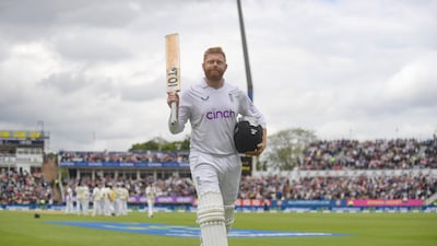 Jonny Bairstow walks off after being dismissed for 106. Getty