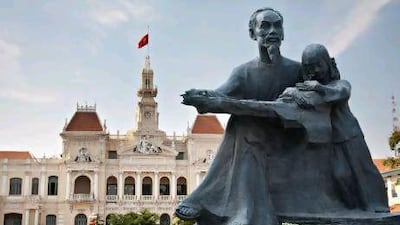 Statue of Ho Chi Minh in front of Hotel De Ville in Ho Chi Minh City. iStockphoto.com