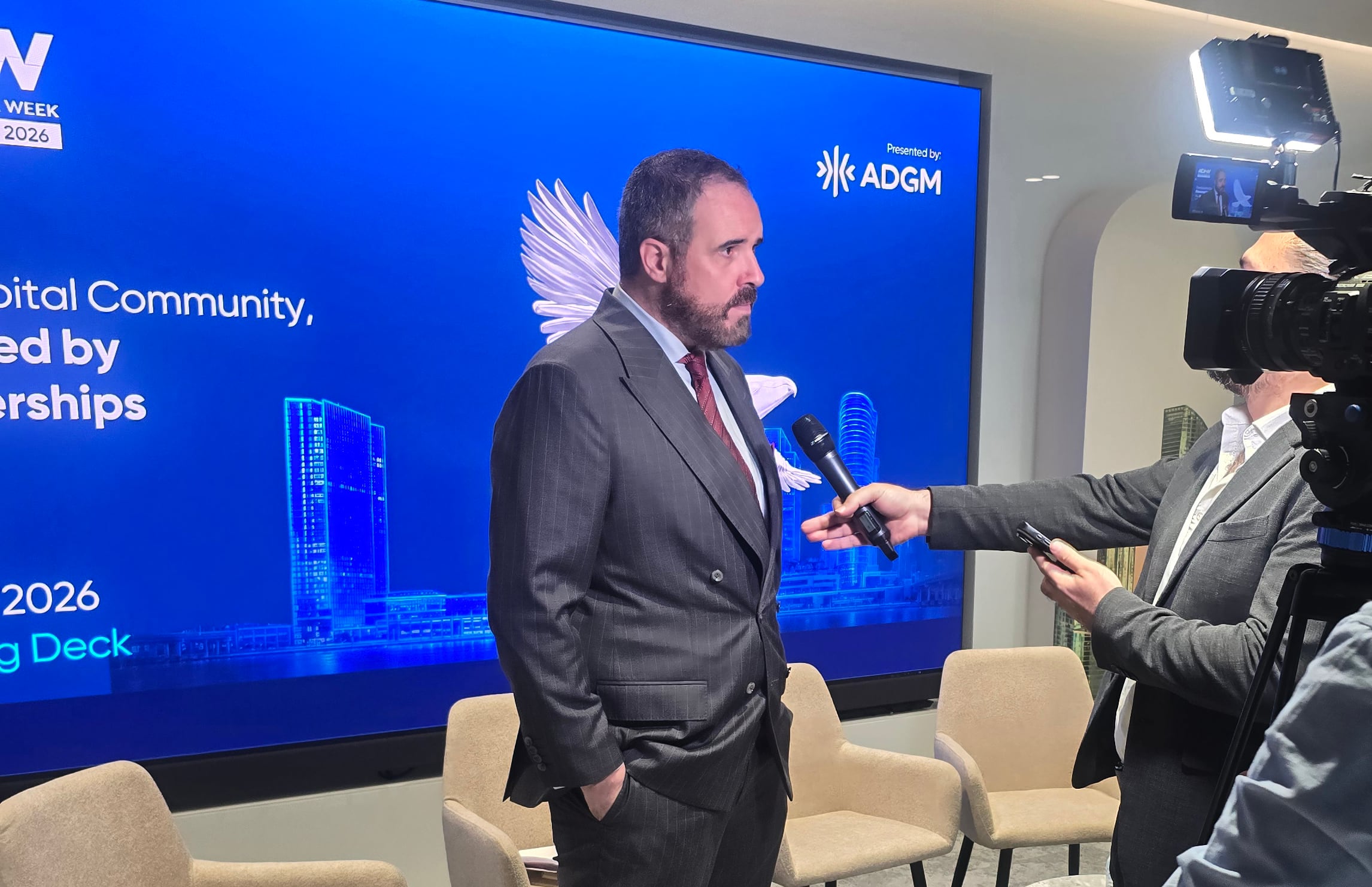 Chris Hughes, editor-in-chief of Abu Dhabi Finance week says demand is growing among executives for meetings that deliver practical outcomes. Photo: Salim A. Essaid