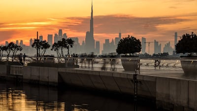 Dubai Creek Harbour is popular among walkers. The city has plans to develop more car-free and pedestrian-friendly areas. AFP