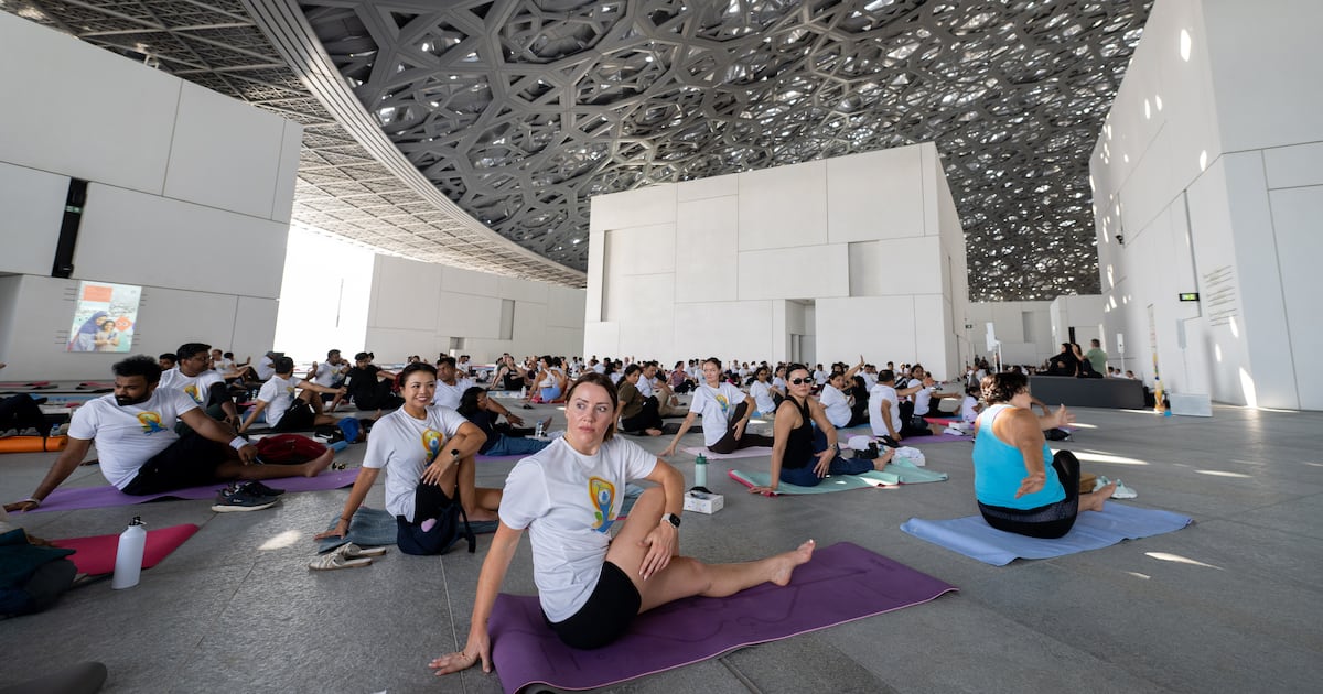 Art of the asana: Yogis gather for International Yoga Day celebration at Louvre Abu Dhabi
