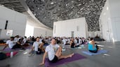 A special International Day of Yoga celebration under way at Louvre Abu Dhabi. All photos: Ryan Lim for The National