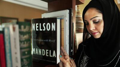Fatimah Al Qubaisi went to an all girls Arabic school and it was there where she first learnt about Nelson Mandela. She says his story had a profound impact on her life. Delores Johnson / The National