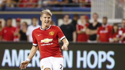 Bastian Schweinsteiger picked up a calf injury during Manchester United's pre-season tour of the United States. Kamil Krzaczynski / AP Photo