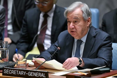 UN Secretary General Antonio Guterres has called for a 'complete ceasefire'. AFP