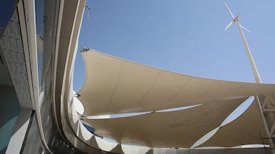 The wind turbine at Al Shohub Private School in Khalifa City A. Delores Johnson / The National
